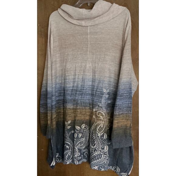 CJ Banks Woman Long Sleeve Pullover Top Tunic Turtleneck 2X - Picture 3 of 8